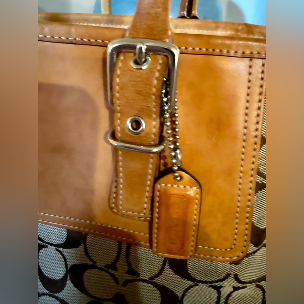 Coach Hampton Signature C top zip carryall Satchel 2004 Vintage - EUC - Picture 13 of 16